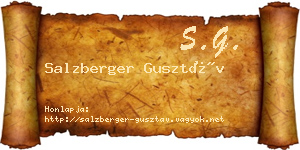 Salzberger Gusztáv névjegykártya